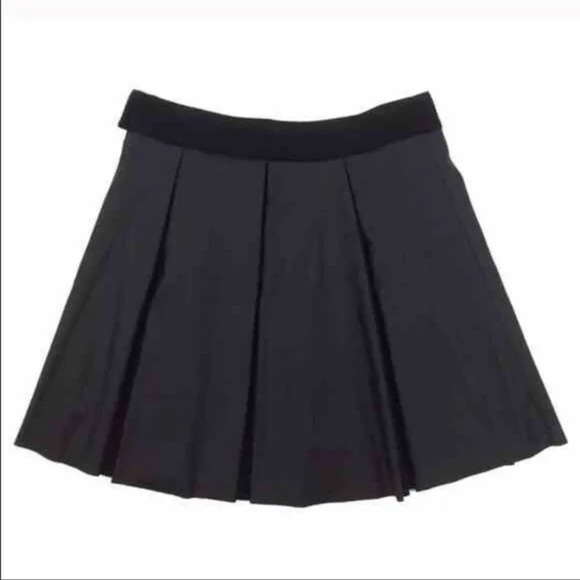 NWT Designer Catherine Malandrino Black Pleated Mini Skirt - Picture 3 of 4